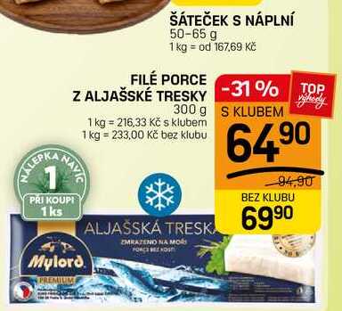 FILÉ PORCE Z ALJAŠSKÉ TRESKY 300 g