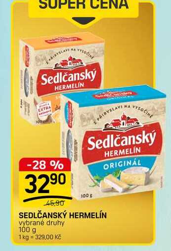 SEDLČANSKÝ HERMELÍN vybrané druhy 100 g 