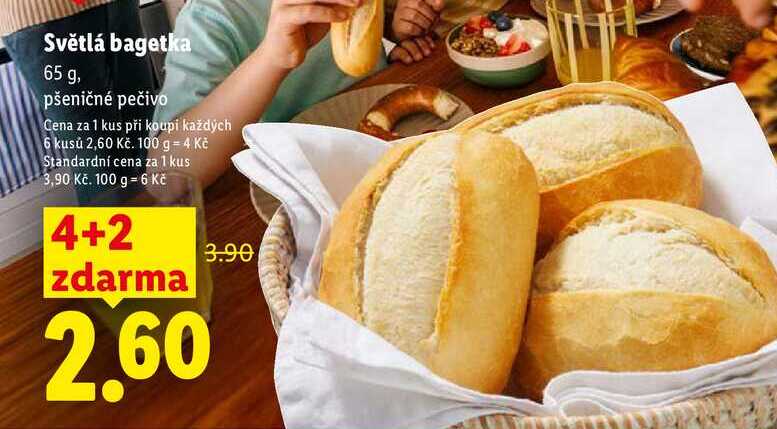 Světlá bagetka, 65 g