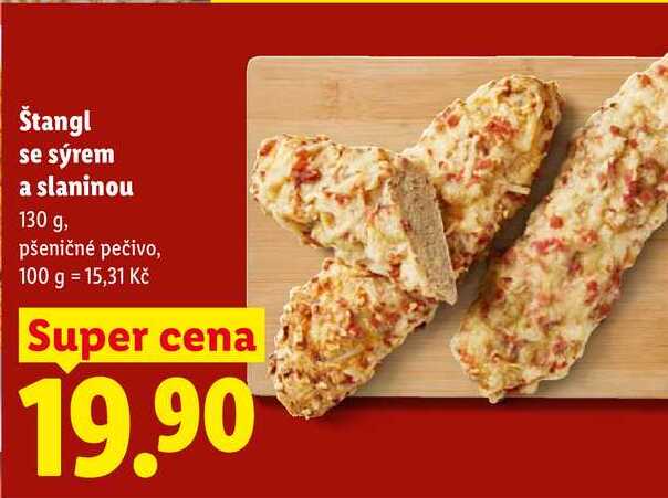 Štangl se sýrem a slaninou, 130 g