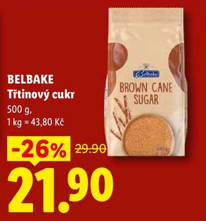 BELBAKE Třtinový cukr, 500 g