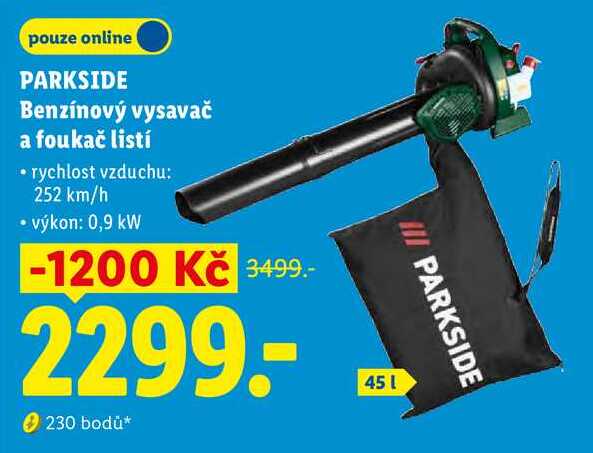 PARKSIDE Benzínový vysavač a foukač listí
