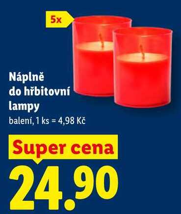 Náplně do hřbitovní lampy, balení, 1 ks 