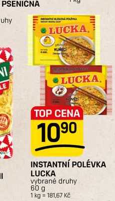 INSTANTNÍ POLÉVKA LUCKA vybrané druhy 60 g
