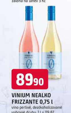 VINIUM NEALKO FRIZZANTE 0,75 l