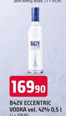 B42V ECCENTRIC VODKA vol. 42% 0,5 l