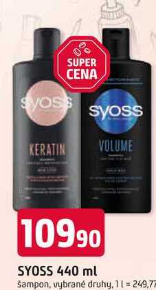 Syoss Šampon 440ml, vybrané druhy