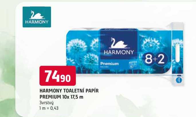 TOALETNÍ PAPÍR PREMIUM 10x 17,5 m 3vrstvý