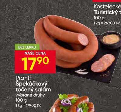 Prantl Špekáčkový točený salám vybrané druhy 100 g