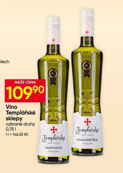 Templářské sklepy vybrané druhy 0,75l