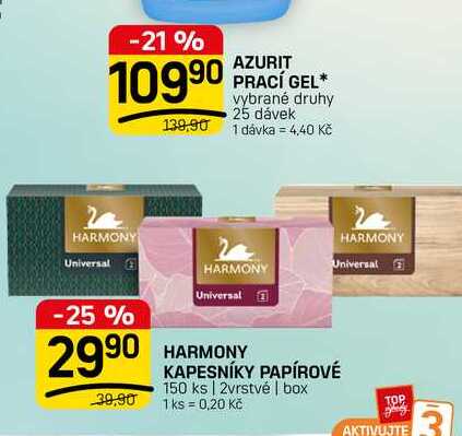 HARMONY KAPESNÍKY PAPÍROVÉ 150 ks | 2vrstvé