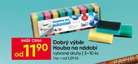 Dobrý výběr Houba na nádobí 10 ks