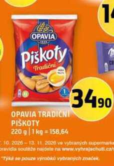 OPAVIA TRADIČNI PIŠKOTY 220 g
