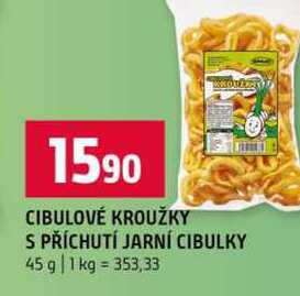 CIBULOVÉ KROUŽKY S PŘÍCHUTÍ JARNÍ CIBULKY 45 g