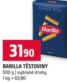 BARILLA TĚSTOVINY 500 g vybrané druhy  
