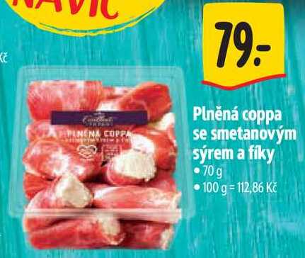 Plněná coppa se smetanovým sýrem a fíky, 70 g