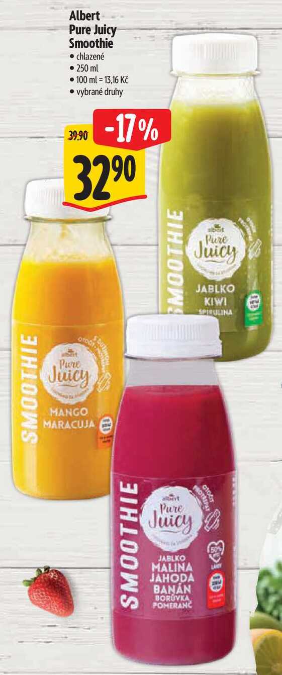Albert Pure Juicy Smoothie, chlazené, 250 ml