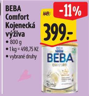 BEBA Comfort Kojenecká výživa, 800 g