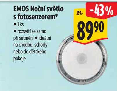 EMOS Noční světlo s fotosenzorem*
