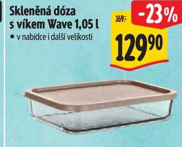 Skleněná dóza s víkem Wave, 1,05 l