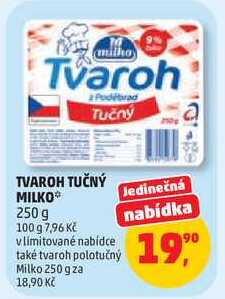 Milko Tvaroh z Poděbrad tučný, 250 g
