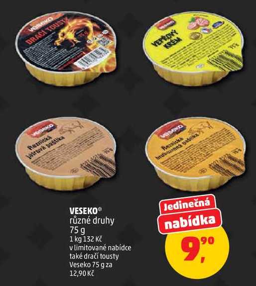 VESEKO různé druhy, 75 g