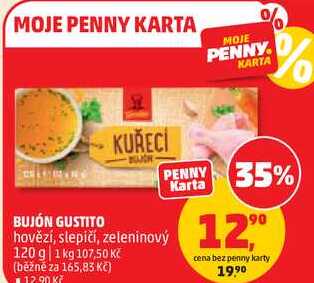 BUJÓN GUSTITO hovězí, slepičí, zeleninový, 120 g