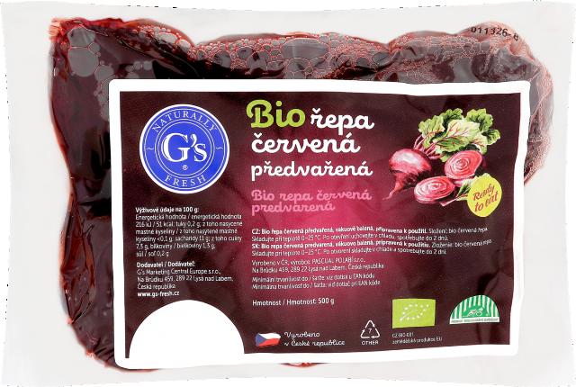BIO - Řepa červená předvařená