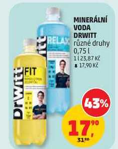 MINERÁLNÍ VODA DRWITT RELAX různé druhy, 0,75 l