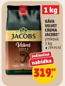 JACOBS Velvet crema zrnková, 1 kg
