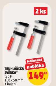 TRUHLÁŘSKÁ SVĚRKA typ F, 150 x 50 mm, 1 balení