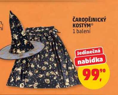 ČARODĚJNICKÝ KOSTÝM, 1 balení