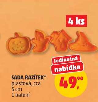 SADA RAZÍTEK plastová, cca 5 cm, 1 balení