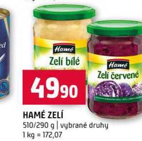 HAMÉ ZELÍ 510/290 g vybrané druhy