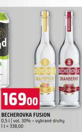 BECHEROVKA FUSION 0,5l vol. 30% vybrané druhy