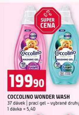 COCCOLINO WONDER WASH 37 dávek prací gel vybrané druhy