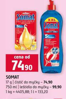 SOMAT 17 g čistič do myčky 750 ml leštidlo do myčky 