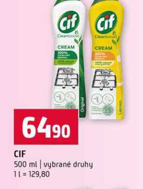 Cif 500 ml vybrané druhy