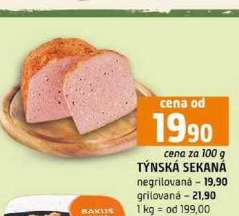 TÝNSKÁ SEKANÁ negrilovaná grilovaná 100g