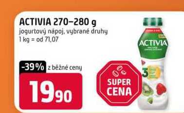ACTIVIA 270-280 g jogurtový nápoj, vybrané druhy