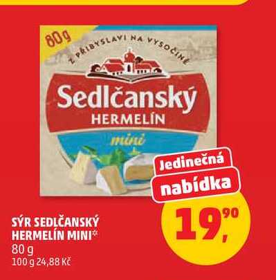 Sedlčanský hermelín mini, 80g