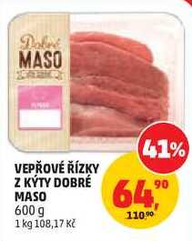 VEPŘOVÉ ŘÍZKY Z KÝTY DOBRÉ MASO, 600 g