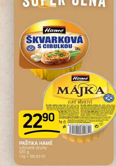 PAŠTIKA HAMÉ vybrané druhy 120 g
