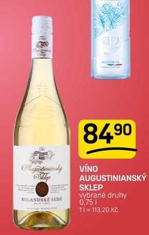 VÍNO AUGUSTINIANSKÝ SKLEP vybrané druhy 0,75l