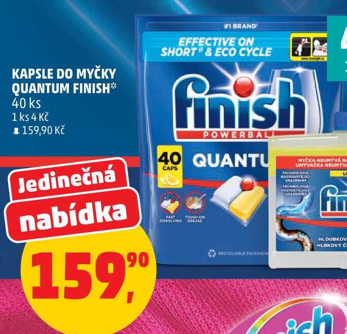 KAPSLE DO MYČKY QUANTUM FINISH, 40 ks  