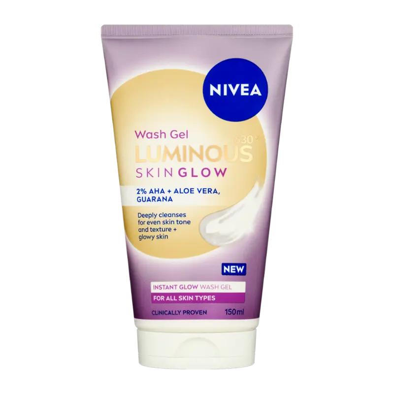 NIVEA Čisticí pleťový gel Luminous630 Skin Glow, 150 ml