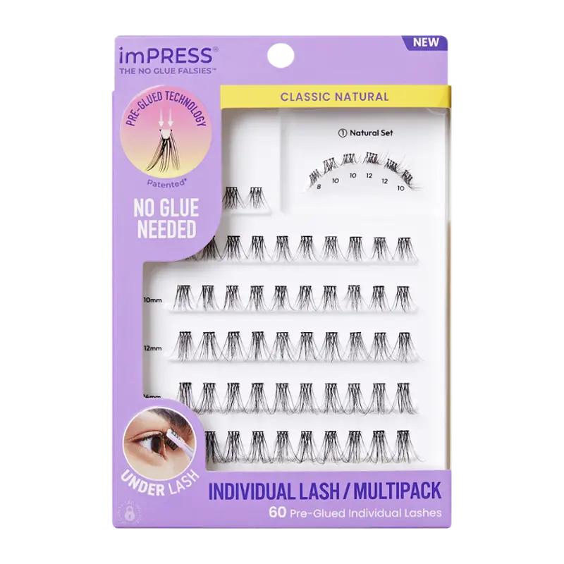 KISS Umělé řasy imPRESS Classic Natural, 1 ks