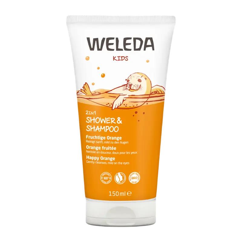 Weleda Dětský sprchový krém a šampon 2v1 Fruity Orange, 150 ml