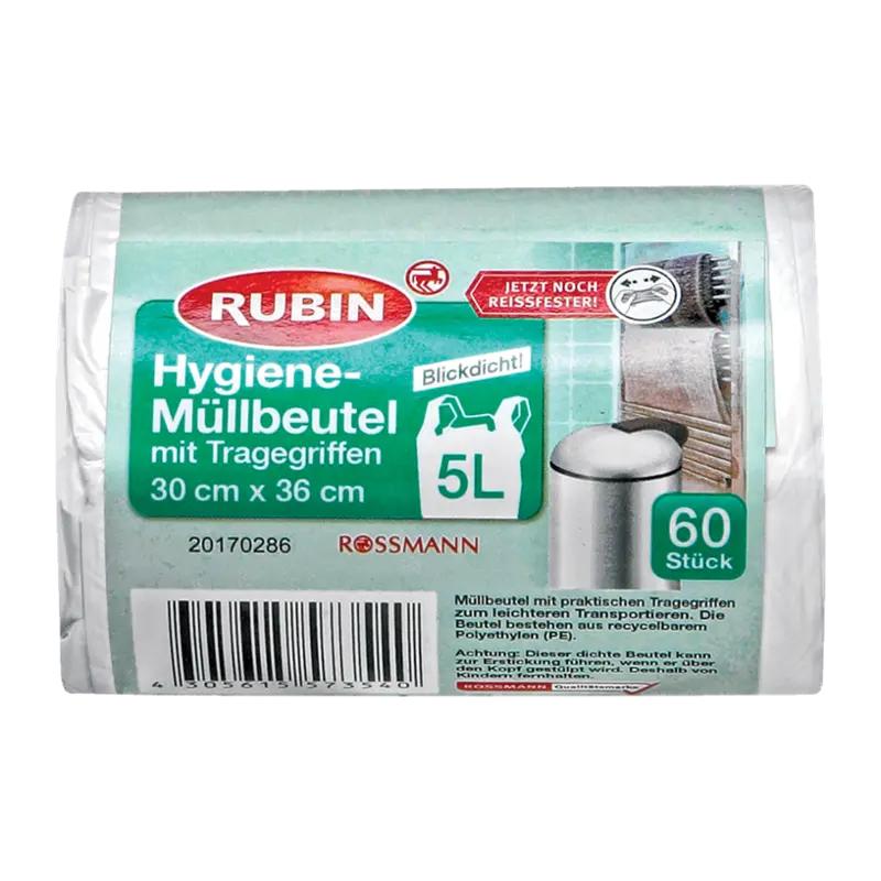 RUBIN Hygienické sáčky na odpad 5 l, 60 ks