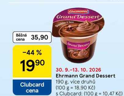 Ehrmann Grand Dessert, 190 g, více druhů
